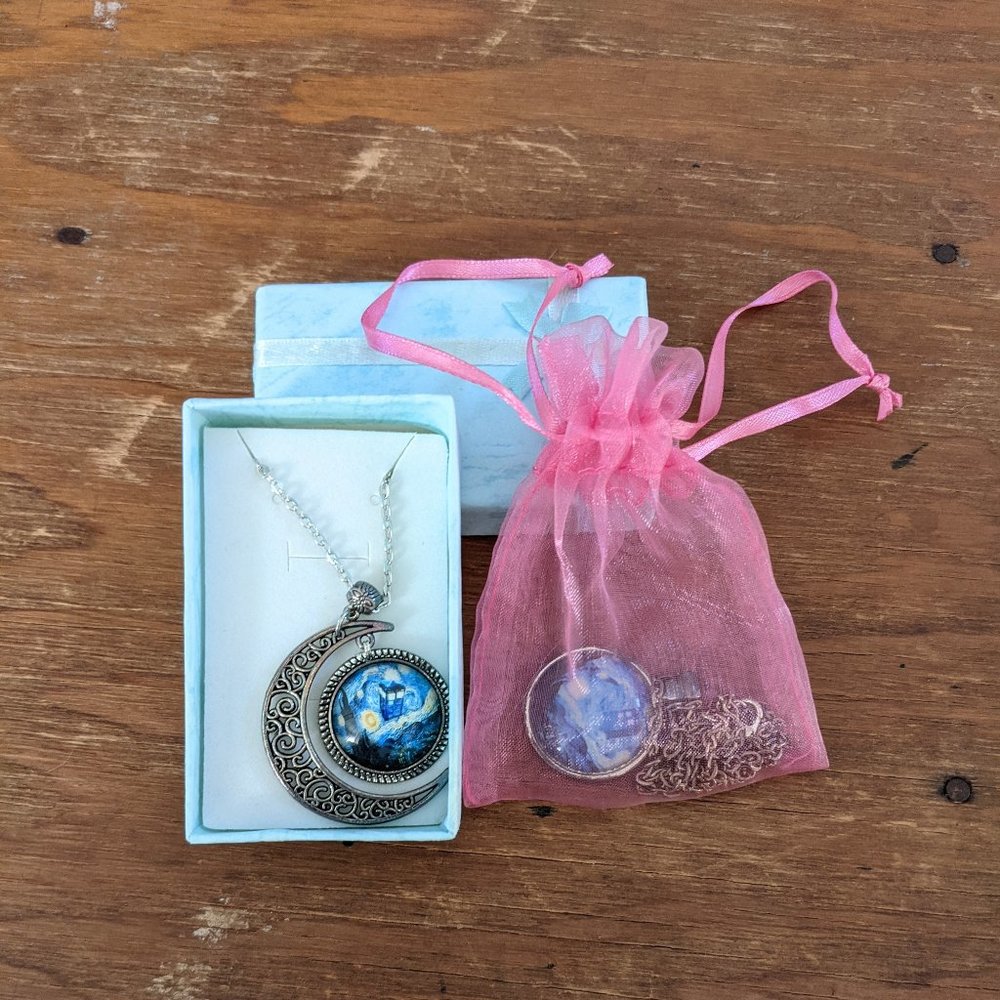 Set of Two Doctor Who Starry Night Necklaces